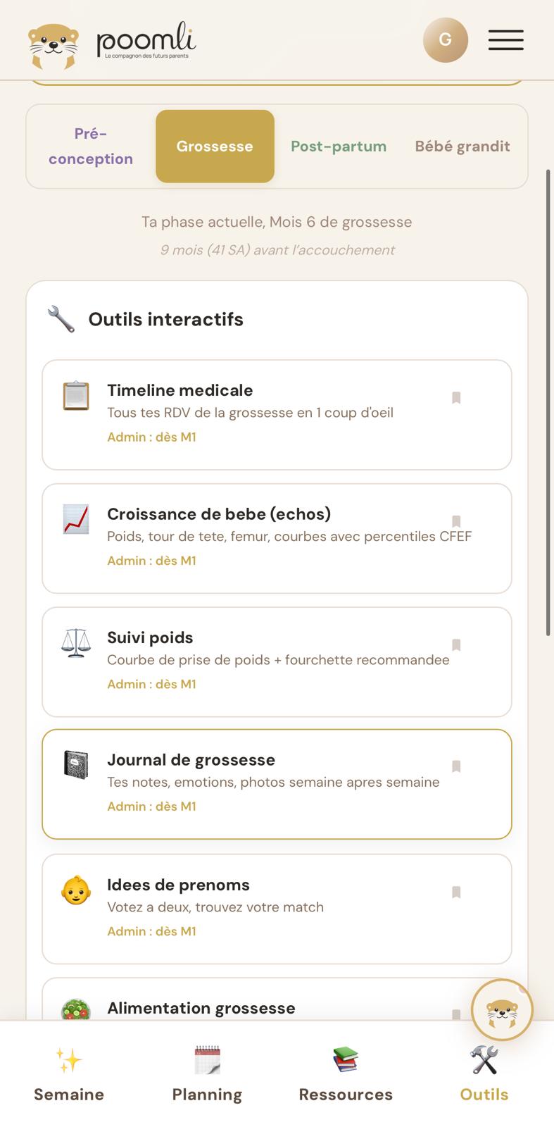 Baby Planner Digital Poomli - rétro-planning grossesse et planning de tâches personnalisé, quoi faire quand on est enceinte, organiser l'arrivée de bébé mois par mois, outils pour futurs parents premier enfant